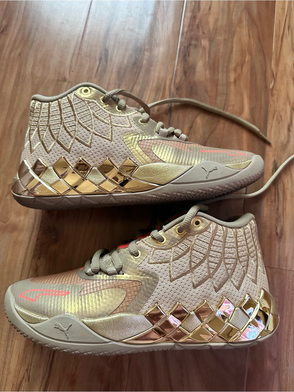 Puma Kids golden child Metallic Gold High-Top Sneakers